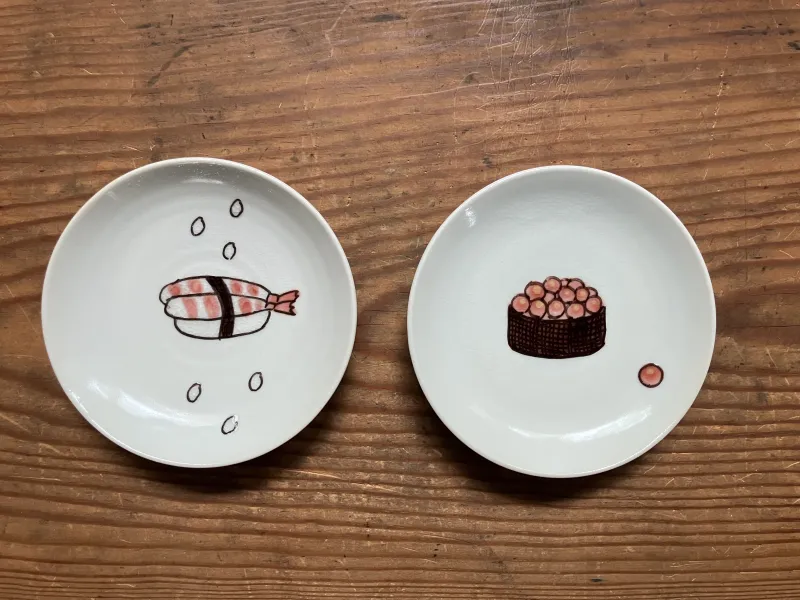 新しいお寿司、「甘エビ」「いくら」